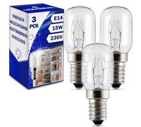 MONTERAL 3 Pièces Ampoule E14 pour Refrigerateur 15W 230V avec le Code Original 481213418098 pour Whirlpool 00602674 602674 pour Bosch