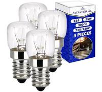 MONTERAL 4 Pièces Ampoule E14 pour Four 230/240V 25W 300°С avec le Code Original 00032196 032196 82461076 pour Bosch pour Smeg