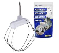 MONTERAL Fouet Robot Patissier de Cuisine avec Le Code Original 00650542 650542 pour Bosch pour Siemens - Garantie de 10 Ans