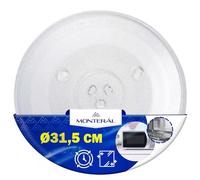 MONTERAL Plateau Micro Onde Universel Ø 31,5 cm Possède 3 Fixations Assiette Ø 315 mm avec Le Code Original 49016762 49008503 49010006 pour Candy