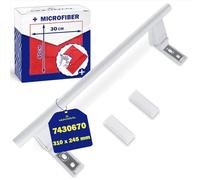 MONTERAL Poignée Réfrigérateur Congelateur avec 2 Bouchons Trous de Montage 244 mm Code Original 743067000 7430670 pour Liebherr - Kit Comprend Chiffon Microfibre - Garantie de 10 Ans