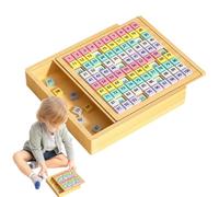 Montesori Math 100 Number Board Educational Jeu de comptage de table d'apprentissage préscolaire, centaines d'activités pour de plus de 3 ans