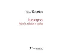 Montesquieu Pouvoirs, richesses et sociétés - Céline Spector - Hermann - broché - Etude