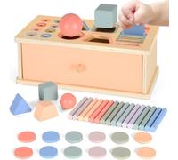 Montessori 1 Year Old Baby Toy,Sorting Game Shapes and Colours Montessori Toy Wood,Fine Motor Skills Baby 1 Year,Educational Games for Children 2 3 Years,Gifts for Boys and Girls