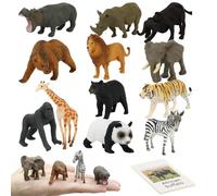 Montessori Animal Matching Game, 24pcs Animaux Sauvages réalistes et Cartes anglaises, Toddler éducatif Toys d'apprentissage pour Enfants 3 à 5 Ans, Classe préscolaire