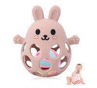 Montessori Anneau de dentition et hochet pour bébé 0 à 6 mois - Aide à la dentition et balle de préhension - Cadeau pour garçons et filles