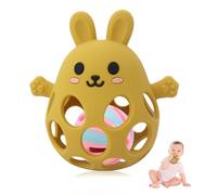 Montessori Anneau de dentition et hochet pour bébé 0 à 6 mois - Aide à la dentition et balle de préhension - Cadeau pour garçons et filles