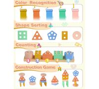 Montessori Baby Toy 2 Year Old Puzzle 3 Years Educational Activity Games Gift Girl Boy Wooden