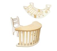 Montessori Balancelle en bois | Arc d'escalade | Balançoire pour enfant | Arc d'escalade pour enfants | Arche d'escalade | Balançoire en bois | Bureau avec chaise | Table de jeu de taille moyenne