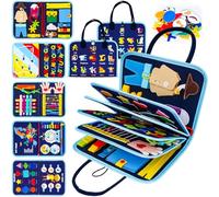 Montessori Busy Board à partir de 3 ans, jouet sensoriel éducatif en feutre, tableau d'activités interactif, cadeau pour garçons et filles, jouet éducatif pour la petite enfance