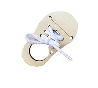 Montessori Busy Board en bois pour apprendre à nouer des chaussures Jouet d'activité avec lacets pour enfants d'âge préscolaire Développement de la motricité fine