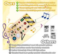 Montessori Busy Board from 1 Year Old,Wooden Toy with 8 LED Switches,Baby Toy,Sensory Learning Gift,Suitable for 1 2 3 4 Year Old Babies