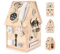 Montessori Busy Board Holzspielzeug - Sensorik & Motorikspielzeug - 21-in-1 Fidget Toys für Autismus Kinder - Lernspielzeug für Baby & Kleinkind - Vorschul Puzzle Reise Spielzeug Outdoor