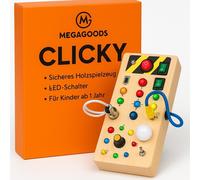 Montessori Busy Board Jouets en bois avec interrupteurs LED pour enfants FR.