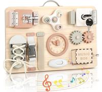 Montessori Busy Board-Montessori Activity Board Sensory Activity Board Motor Skills Baby Games Educational Toy for Boys and Girls