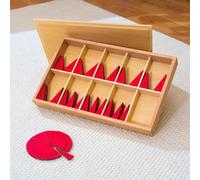Montessori Cercles de fraction découpés de qualité supérieure - 11 à 20 parties égales, inserts avancés en bois de hêtre massif, manipulation mathématique en bois pour concepts de fraction, école à la