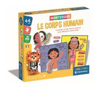 Clementoni | Le Corps Humain - Montessori | Jeu Éducatif 4-6 Ans | 3 Puzzles Superposables avec 45 Étiquettes | Anatomie Visuelle | Méthode Autocorrective | Développement Langage et Observation