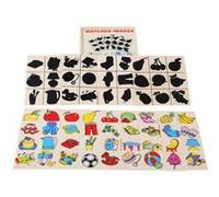 Montessori Enseignement Recherche Éclairage Matching en Bois Ombre Box Ptpl050 G