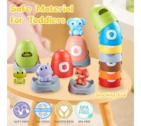 Montessori Farm Animals Toy for Children 9-18 Months,Baby Toy 1 2 3 Years,Finger Puppet Games Farm Learning Toys,Farm Animal Sorting Toys for Boy Girl
