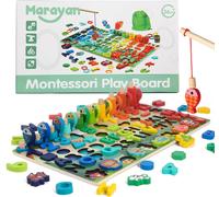 Montessori Game for Children 3 4 5 Years,Educational Games,Fine Motor Skills,Wooden Toy Kindergarten,Creative Jigsaw Puzzle,Learn Colours,Gift for Girls and Boys