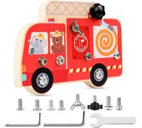 Montessori Game Wooden Screw Board Montessori Screw Game Child Activity Board Bus Montessori Toy,Educational Toy for Children Boys Girls for Children from 3 Years