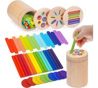 Montessori Games 1 2 3 Year Old 3 in 1 Toy Child 1 2 3 Year Old Baby Toy 1 2 3 4 Years Learning Colors Educational Game 1 2 3 4 Years with Storage Bag