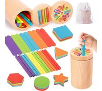Montessori Games 1 2 3 Years 3 in 1 Toy Child 1 2 3 Year Old Learning Colors Educational Game 1 2 3 4 Years with Storage Bag,Travel Games,Montessori Games 2 Years,Gift Girl Boy