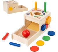 Montessori Games for Kids,Educational Games Wooden Toys Sorting and Stacking Toys for Babies 36 Months and Older,Fine Motor Skills Game by Color Boys Girls