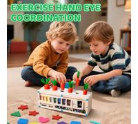 Montessori Games-Wooden Toys,3-in-1 Magnetic Game Box for Children,Boy Girl Gift,Children's Games Gift 2-5 Years,Number Recognition,Colour Association