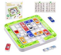 Montessori Jeu de Société,Rush Hour 360 Niveaux Jeu de Société,Jeux de Société Voiture Enfant,Jeu de Puzzle de Logique de Stationnement,Casse-tête Cadeau Enfant 3+Ans,Jouets Éducatifs Famille