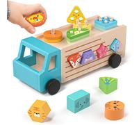 Montessori Jeux en Bois 2 3 4 Ans, Puzzles à Trier Les Formes Jouets à empiler et de Tri Cube d'activité Jouets d'activité et Développement, Cadeau pour Bébé Enfant