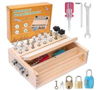 Montessori Jouet à partir de 3, 4, 5 ans, planche à visser en bois, jouet de motricité en bois, tournevis Busy Board, jouet éducatif, cadeau pour filles et garçons