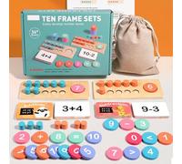 Montessori Jouet Apprendre a Compter Jeux Educatif Enfants 2 3 4 5 6 Ans,Jeux Montessori Mathématiques,Jouets d'activité et de Développement Motricité Fine pour Enfant 3 4 5 6 Ans Garcon Fille