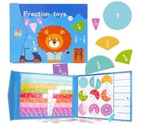 Montessori Livre de Fractions magnétique, Puzzle de Fractions, Kits Scientifiques éducatifs pour école Primaire, Carreaux de Fractions Magnétiques, Jouets Montessori, Jeux éducatifs 5 6 7 8 9 Ans