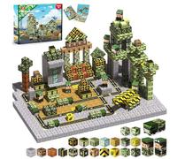 Montessori Lot de 100 Blocs magnétiques pour Filles et garçons - Jouets Montessori STEM - Figurines d'action de l'armée - Cadeaux d'anniversaire pour Enfants de 3 à 12 Ans