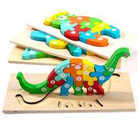 Montessori Mama Puzzle en bois pour enfants de 2 à 4 ans | Jouets Montessori pour les tout-petits de 2 ans | Puzzle en bois pour les tout-petits de 2 à 4 ans | Lot de 4 casse-tête pour tout-petits