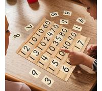 Montessori Math Toy for Kids-Educational Segue Table with Beads Learning Numbers 1-99 Educational Tool for Fine Motor Skills Development