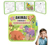 Montessori Mess 2026 - Livre de coloriage à l'eau effaçable pour enfants, livre de peinture à l'eau réutilisable, livre de peinture à l'eau, livre de couleur sans désordre, juste de l'eau pour révéler