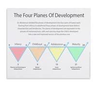Montessori Method Poster Child Growth Educational Reference Chart | Visual timeline of cognitive social emotional and physical development according to Montessori(Unframed,12x18inch(30x45cm))
