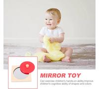 Montessori Mirror,Baby Mirror Button,Geometric Shape Round Wooden Toy,Early Educational Toy,Gifts for Newborns,Babies,Toddlers 6-12 Months