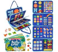 Montessori Pack de livres 1 an | Busy Book + Busy Board Montessori 1 an | Jouets pour enfants | Cadeaux originaux pour bébés | Livre sensoriel bébé | 20 pages d'activités réutilisables