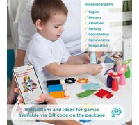 Montessori Play Large Dolls Accessories 3 Years + Felt Toy for Learning-12 Colours Hats,Beds,Scarves and Flower Hats
