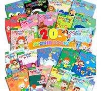 Montessori Quiet Book,Busy Book for Kids 3 4 5 6 Year Old,Quiet Book to Stick Busy Book,Baby Toys Educational Sensory Interactive Activity (20 PCS)