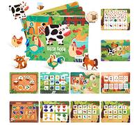 Montessori Quiet Book, Busy Book Livre Occupé, Éducatif Puzzle Sensoriel Cahier D'activité Jeux de Correspondance Motricité Fine pour Enfants Fille Garçons de 3 à 6 Ans
