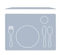 Montessori Set de Table pour Enfant, Plastique, Lavable - Gris