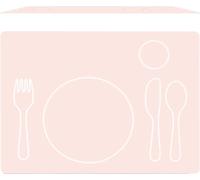 Montessori Set de Table pour Enfant, Plastique, Lavable - Rose Pâle