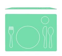 Montessori Set de Table pour Enfant, Plastique, Lavable - Vert