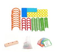 Montessori Smart Sticks 120 pièces Puzzles de formes en bois à motifs Orthographe et art en un seul jeu Créativité Imagination et concentration Éloignez-vous des écrans (White, 23X16.8X3.5cm)