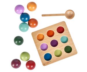 Montessori Sorting Balls - Jeu de tri en bois