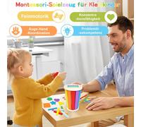 Montessori Sorting Games,Montessori Games 1 2 3 4 Years,Learn Colors and Shapes,Fine Motor Skills Educational Games for Girl and Boy (Colorful)